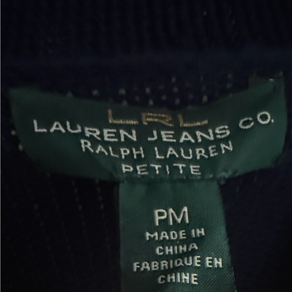 Lauren Ralph Lauren Dark Blue Cardigan- Vintage - Picture 8 of 9